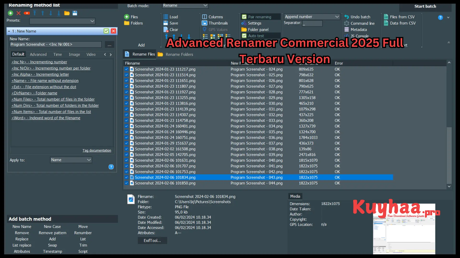 Advanced Renamer Commercial 2025