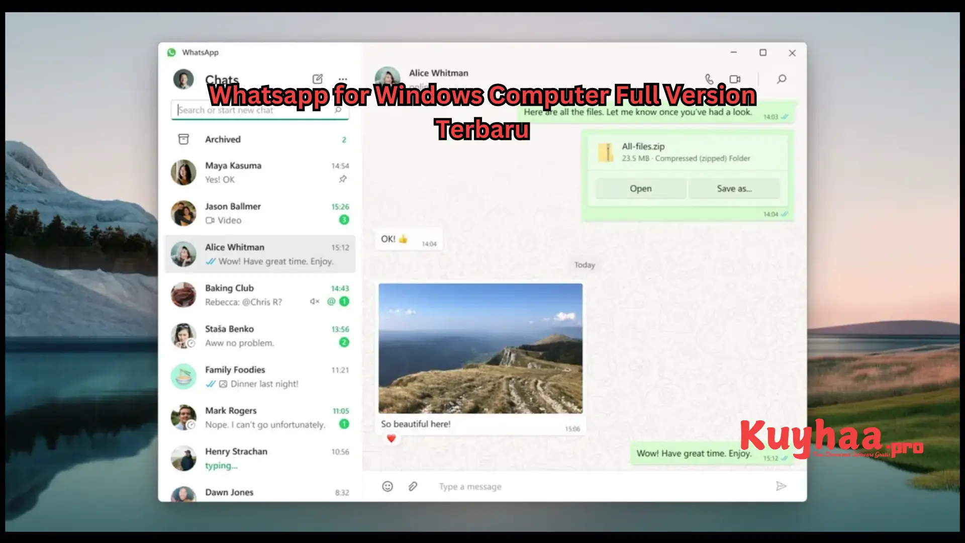 Whatsapp for Windows Computer