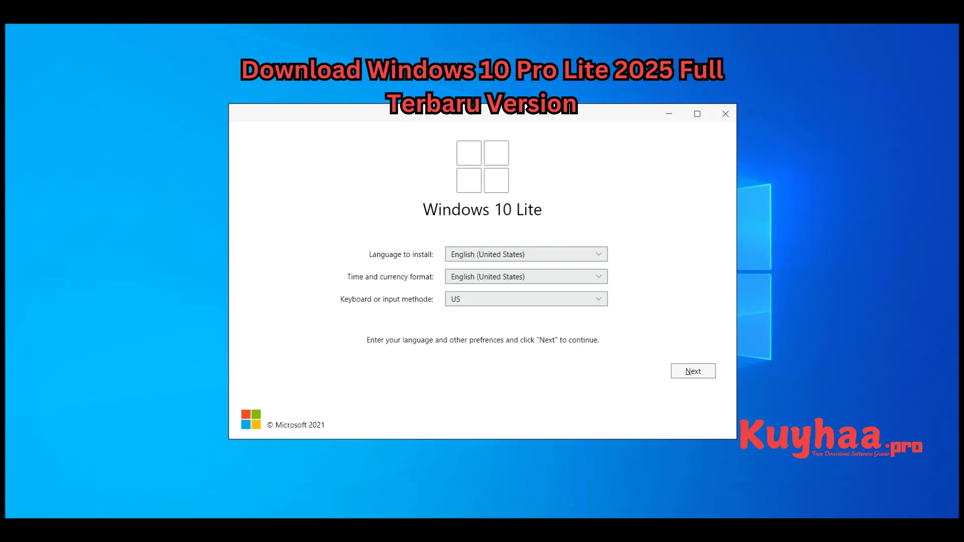 Download Windows 10 Pro Lite
